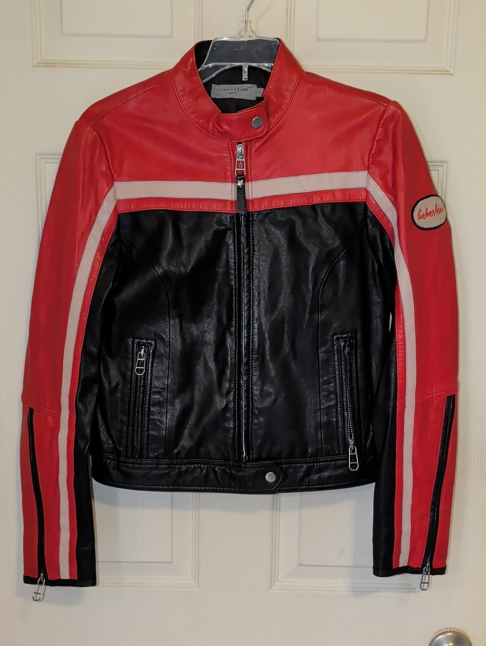 NWOT Liebeskind Berlin Genuine Leather Moto Racing Jacket - Size S